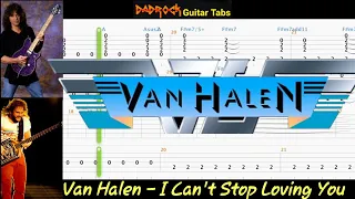 I Can't Stop Loving You - Van Halen - Guitar + Bass TABS Lesson