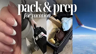 PACK & PREP W/ ME FOR VACATION ✈️🧳 shopping, nails, outfits, airport vlog & more