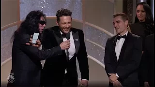 James Franco Brings Tommy Wiseau On Stage After Globes Win  Yes, Things Got Weird