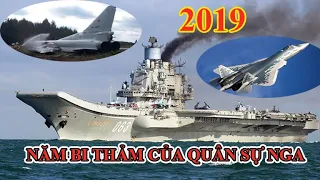 Tiêm kích tàng hình Su-57 rơi, tàu sân bay Kuznetsov cháy và vận đen của vũ khí  Nga năm 2019!