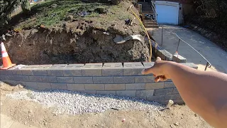 Gas Line Trouble 🤬, Big Retaining Wall Build!