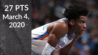 Shai Gilgeous-Alexander 27 PTS 2 REBS 3 AST | Thunder vs Pistons | Full Highlights 3/4/2020