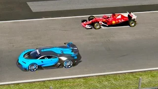 Ferrari F1 2017 vs Bugatti Vision Gran Turismo - Monza