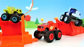 A pista de obstáculos preferida do Zeg! Blaze e as Monster Machines em português