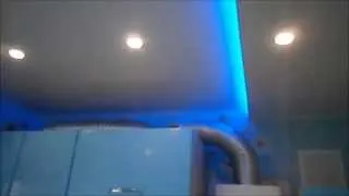 Подвесной потолок из сэндвич панелей ПВХ ( двухуровневый, с подсветкой )