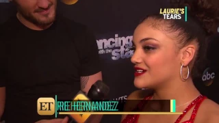 Why Val Chmerkovskiy Covered Laurie Hernandez's Ears During Her Emotional 'DWTS' Package