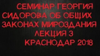 Георгий Сидоров об общих законах мироздания