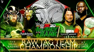 Viking Raiders VS. Aj Styles & Omos - Raw Tag Team Championship - Money In The Bank July 19th,2021