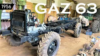 GAZ 63 (1956) - Soviet Military Truck - Restoration - FIRST START - ГАЗ 63 Реставрация