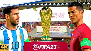 (PS5) FIFA 23 | CLASH OF LEGENDS | ARGENTINA VS PORTUGAL | WORLD CUP FINAL QATAR (2022) | 4K 60 FPS