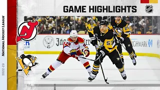 Devils @ Penguins 12/30 | NHL Highlights 2022