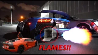 LAMBO AVENTADOR SV SHOOTS FIREBALLS *BULLFEST 2019 MIAMI PREP*