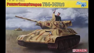 DRAGON Panzerkampfwagen T34-747(R) 1/35 scale (Review)