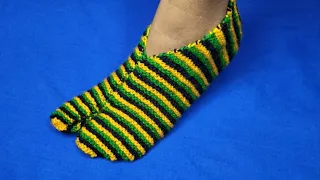 Anguthe wala Moja banaye ghar pr aasani se | Ladies Socks knitting at home step by step in hindi