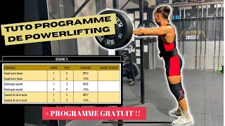 FAIRE SON PROGRAMME DE POWERLIFTING (+ programme gratuit)