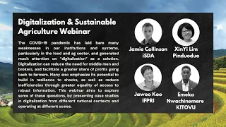 Digitalization & Sustainable Agriculture Webinar