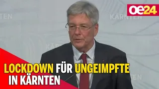 Pressekonferenz: Lockdown für Ungeimpfte in Kärnten