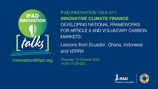 InnovationTalk#11 - Innovative Climate Finance