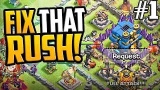 GEM, FIX, MAX That HUGE RUSH! Clash of Clans Town Hall 12 Episode 1