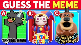 Guess The MEME & Who DANCES Better? 💃🎶 The Amazing Digital Circus, Freddy Fazbear, Toothless Dance