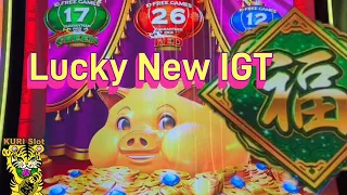 ★SO LUCKY ! I WON ON NEW IGT SLOTS DURING FREE PLAY★LUCKY KOI / ZHAO CAI ZHU Slot (IGT)☆栗スロ