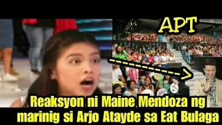 Reaksyon ni Maine Mendoza ng marinig si Arjo Atayde Sa Eat Bulaga......