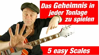 Das Geheimnis in jeder Tonart zu spielen Fingersätze Dur Tonleiter Gitarre | Musiktheorie Gitarre