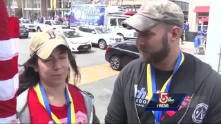 Veteran recounts carrying guide across Boston Marathon finish line