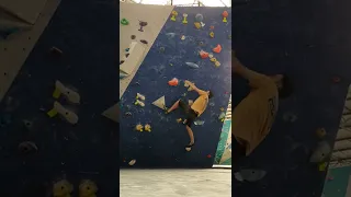 White holds, yellow tape (6C+) - bouldering at CityRock Cape Town