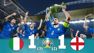 Recreación Italia 1 (3) - 1 (2) Inglaterra - Final Euro 2020