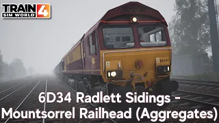 6D34 Radlett Sidings - Mountsorrel Railhead (Aggregates) - Midland Main Line - Class 66 - TSW4