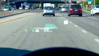 New Hyundai IONIQ 5 2022 - crazy HEAD UP display with AUGMENTED reality in action (44 inches)