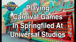 Playing Carnival Games in Springfield At Universal Orlando
