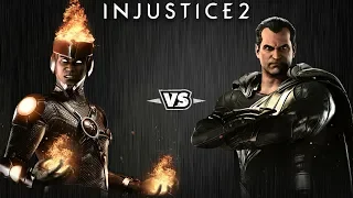 Injustice 2 - Файршторм против Чёрного Адама - Intros & Clashes (rus)