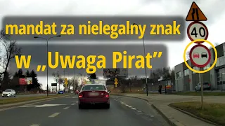 Uchylenie mandatu za nielegalnie ustawiony znak „zakaz wyprzedzania” przed końcem pasa ruchu.