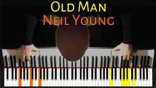 Old Man | Neil Young (piano cover) [SeeMusic Synthesia-style Tutorial] Scott Willis Piano