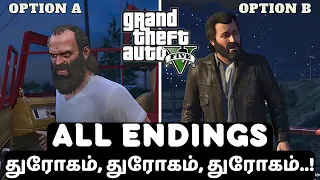 GTA 5 TAMIL | OPTIONAL ENDINGS A&B | FULL STORY Gameplay Walkthrough