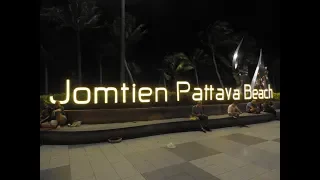 Walking Jomtien Beach Rd at night time