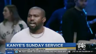 Kanye West and choir lead service at New Birth Church