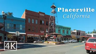 [4K] Historic Main Street Placerville "Hangtown" California - Walking Tour