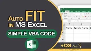 How to Autofit Columns in Microsoft Excel VBA | JCC Tangi
