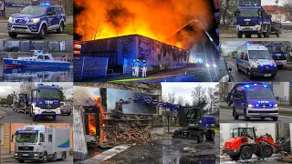 [2000m² Lagerhalle in Vollbrand🔥] Einsatzfahrten 》THW, Berliner Wasserbetriebe uvm. | +Einsatzstelle