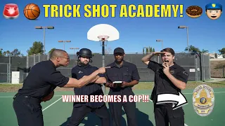 TRICK SHOT ACADEMY! WINNER GETS A BADGE! | TRICK SHOT COP