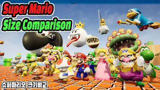 Super Mario Size Comparison (슈퍼마리오 크기비교)
