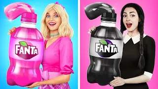 Wandinha Addams vs Barbie: Desafio Culinário | Decoração de Bolos Rosa vs Preto por RATATA POWER