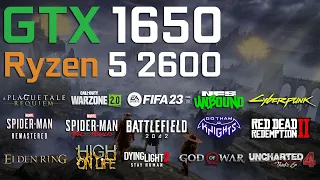 GTX 1650 - Ryzen 5 2600 in 2023 - Test in 15 Games