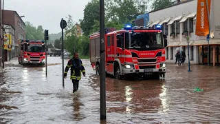 Saarland: Unwetter sorgen für heftige Überschwemmungen
