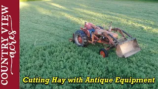 Second time cutting of hay.  I hope the sickle bar mower does better.