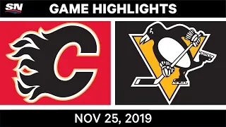 NHL Highlights | Flames vs Penguins – Nov. 25, 2019