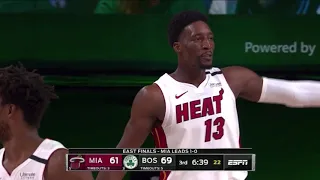 Goran Dragic passes to Bam Adebayo with the slam dunk | Celtics vs Heat